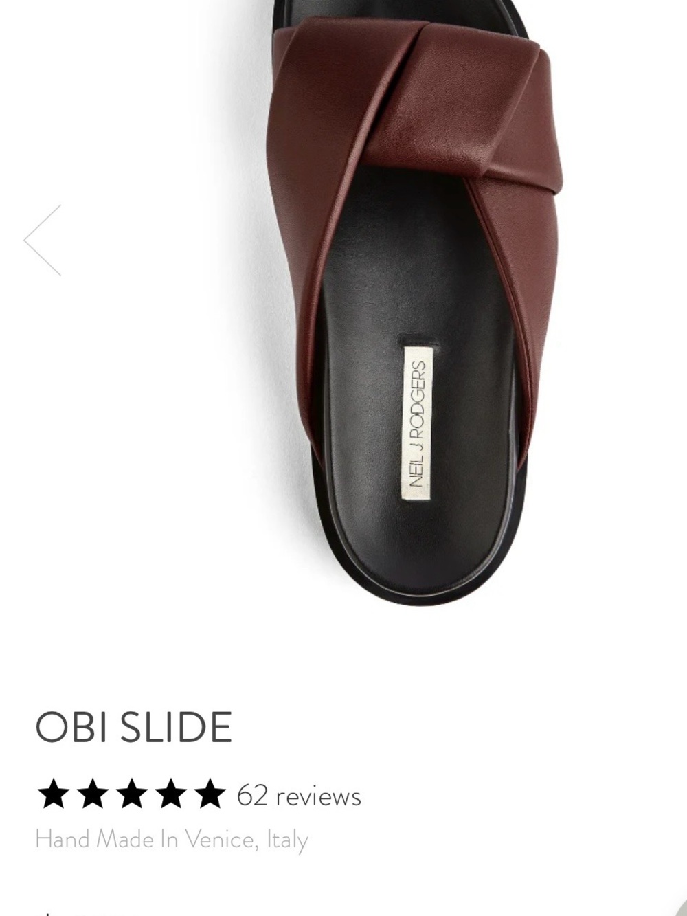 Neil J Rodgers OBI SLIDE Italian Leather Brown Crossover Slide Mules - Picture 16 of 16